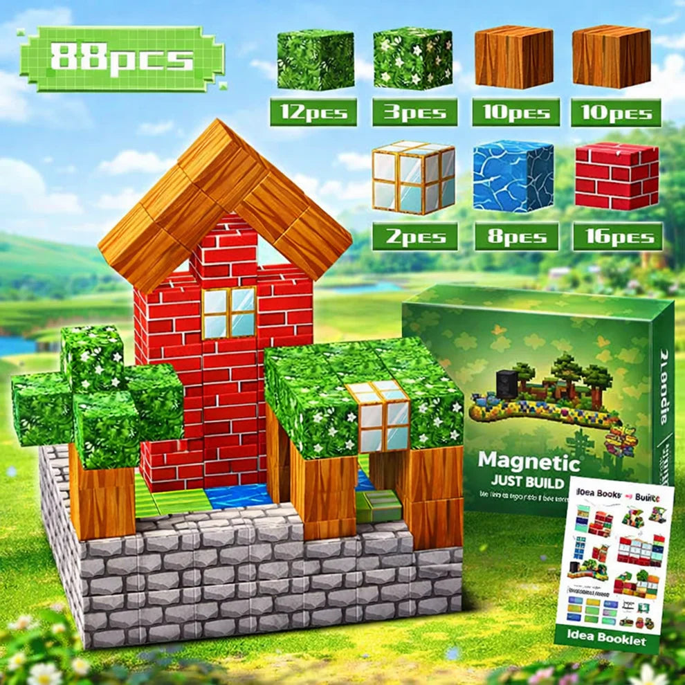 Minecraft 3D Magnetne Kocke – Set od 88 Kockica