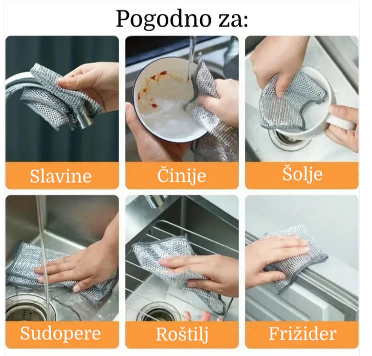 Abrazivne krpe za čišćenje set od 10 krpa