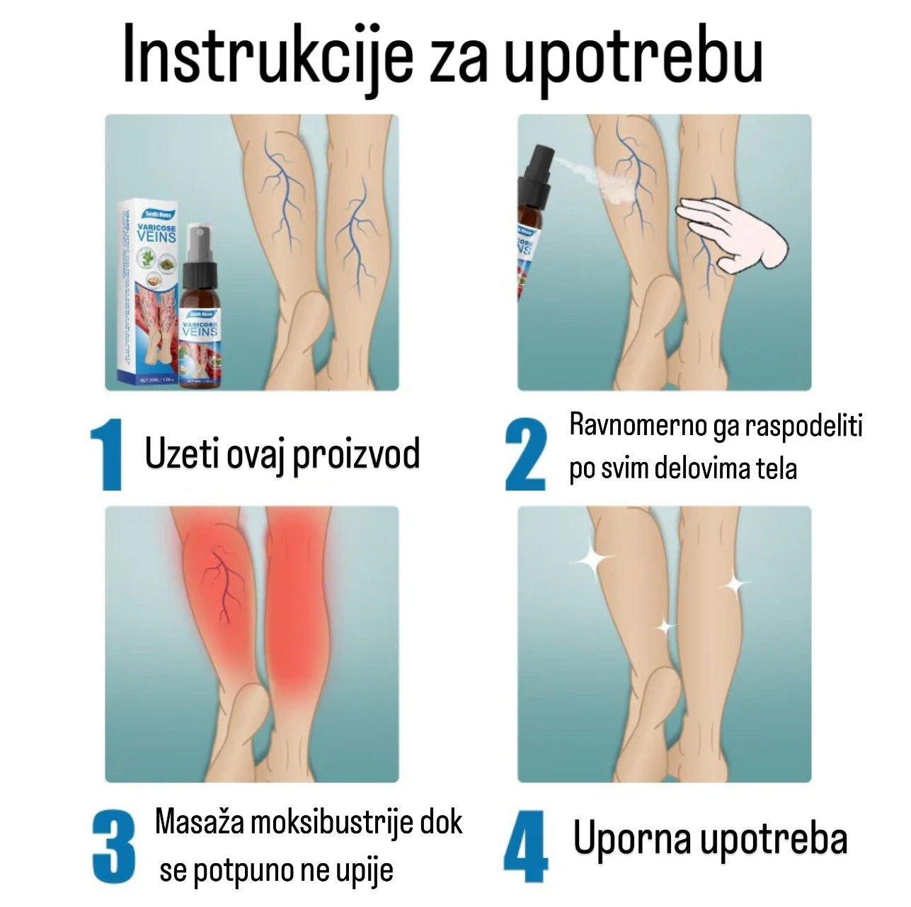 Veins Spray – Tajna Laganih i Zdravih Nogu! 1+1 Gratis