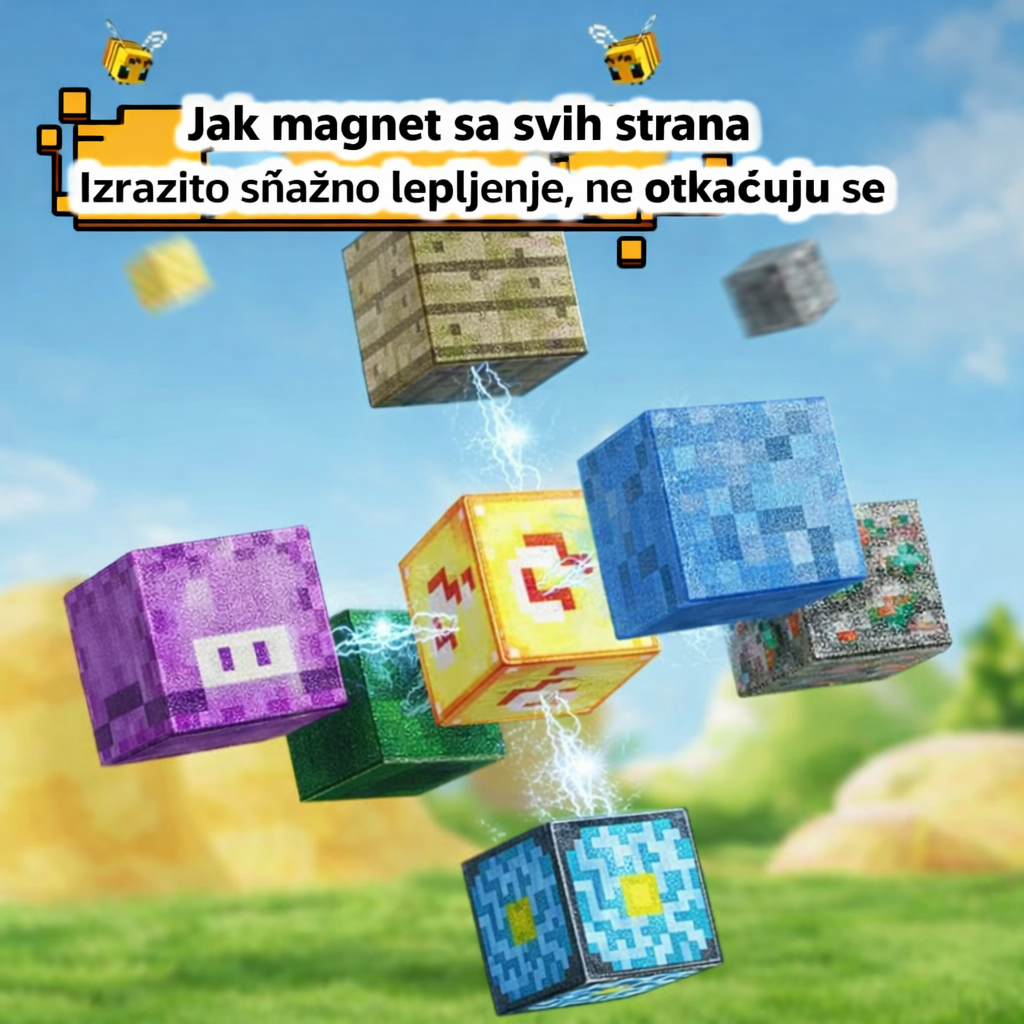 Magnetne 3D kocke za gradnju kao u Minecraft-u