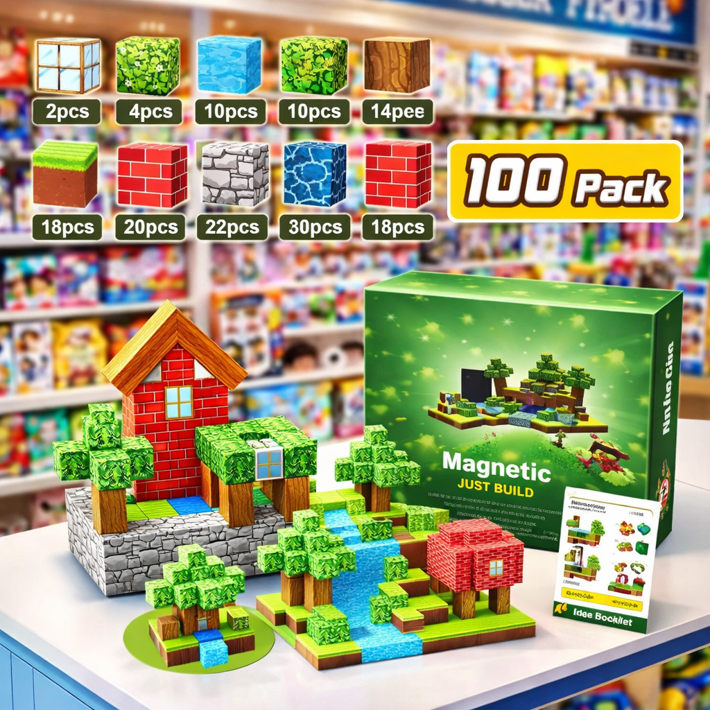 Magnetne 3D kocke za gradnju kao u Minecraft-u