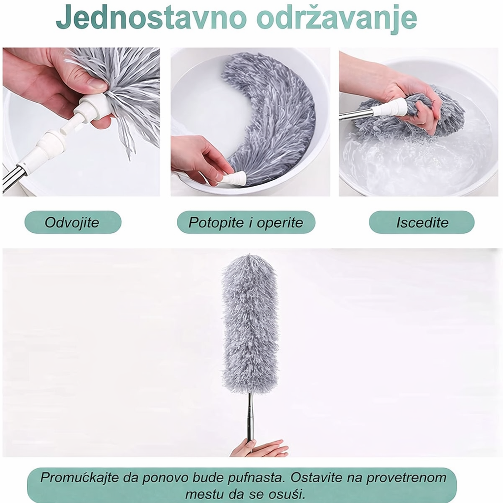 Teleskopska četka za prašinu  – jednostavno i praktično čišćenje doma