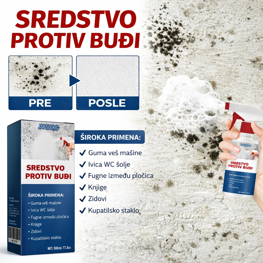 Sprej za uklanjanje buđi i vlage – brzo i efikasno rešenje za čist dom