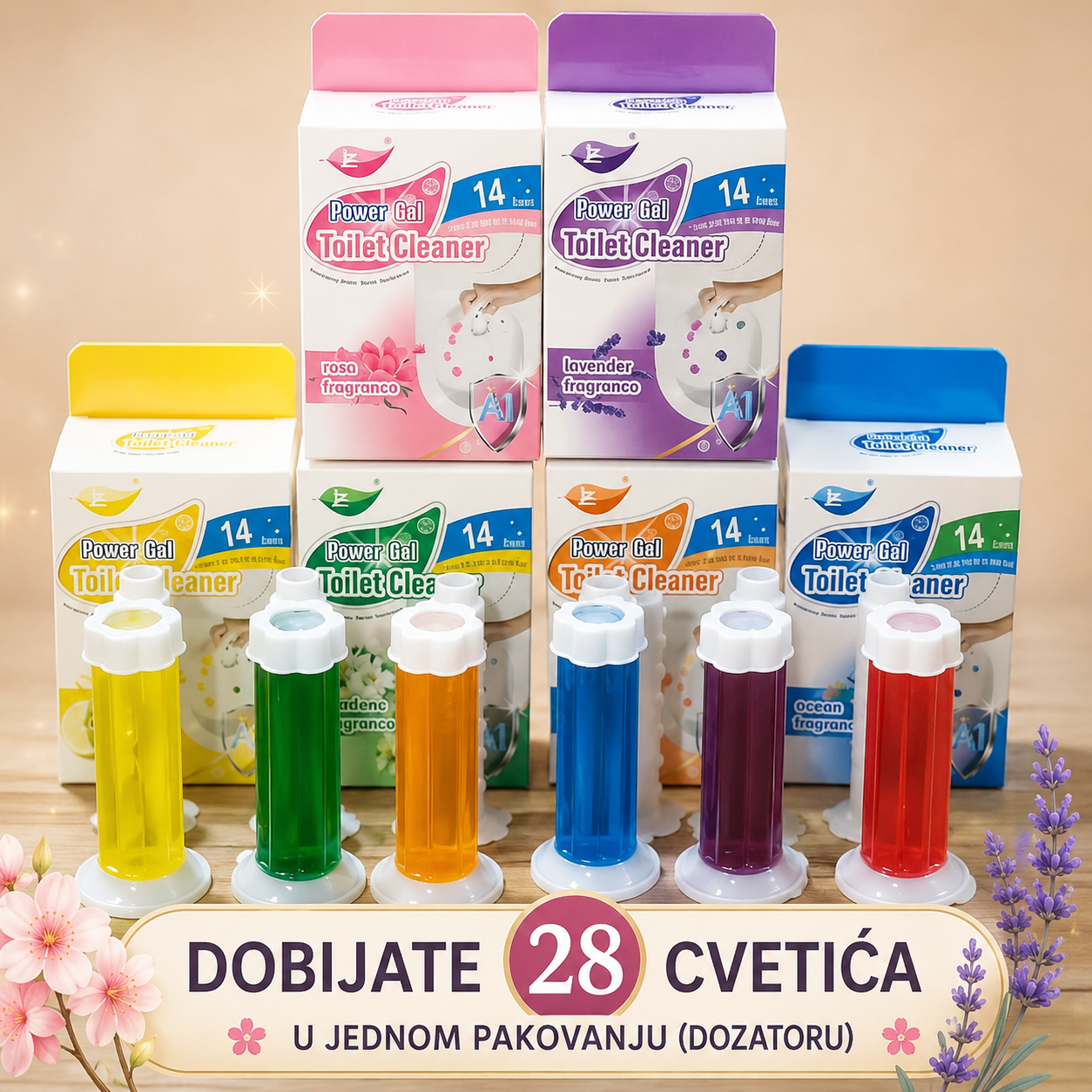Mirisni Gel Cvetići za Toalet – Dugotrajna Svežina