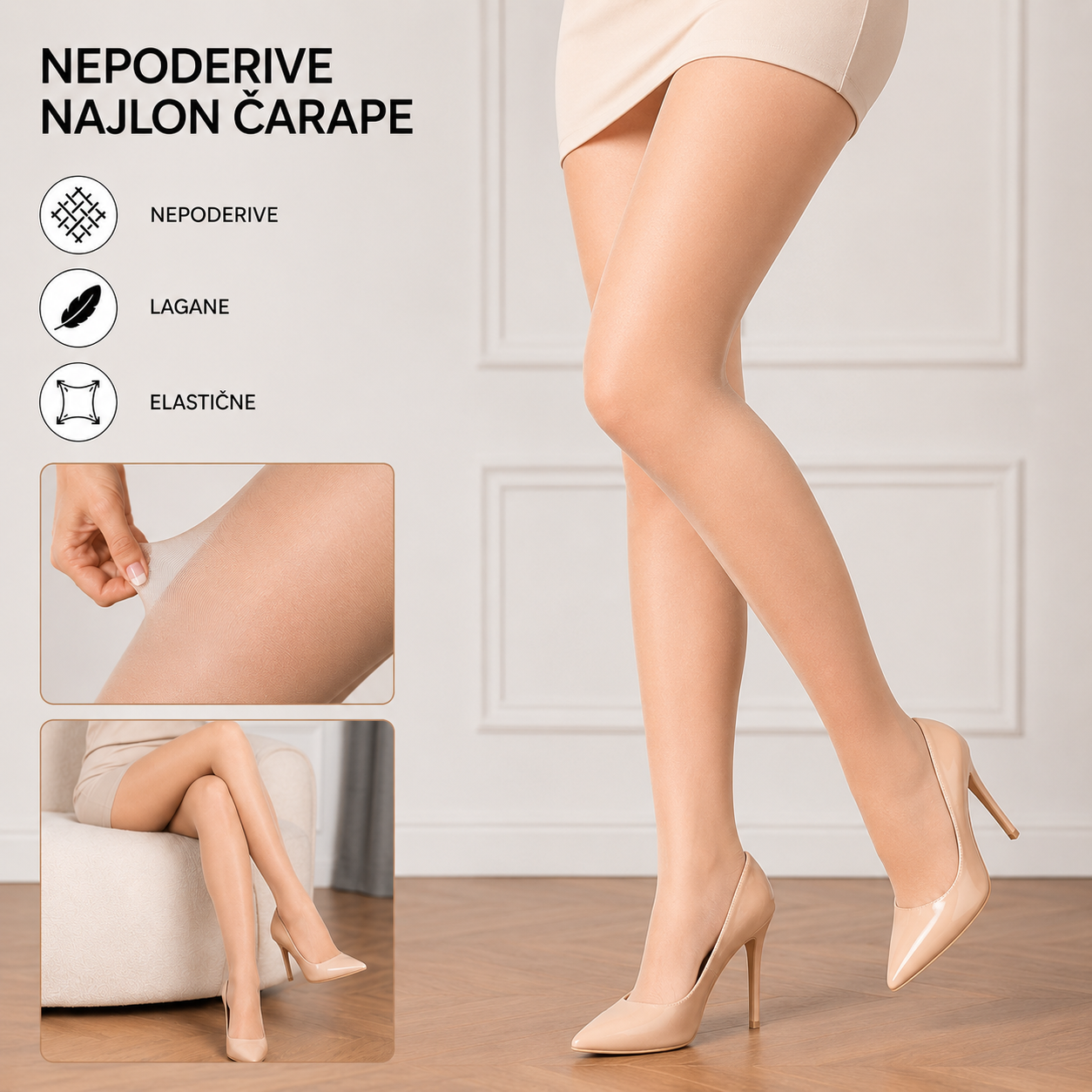 Nepoderive Najlon Čarape Koje Traju - 1+1 GRATIS