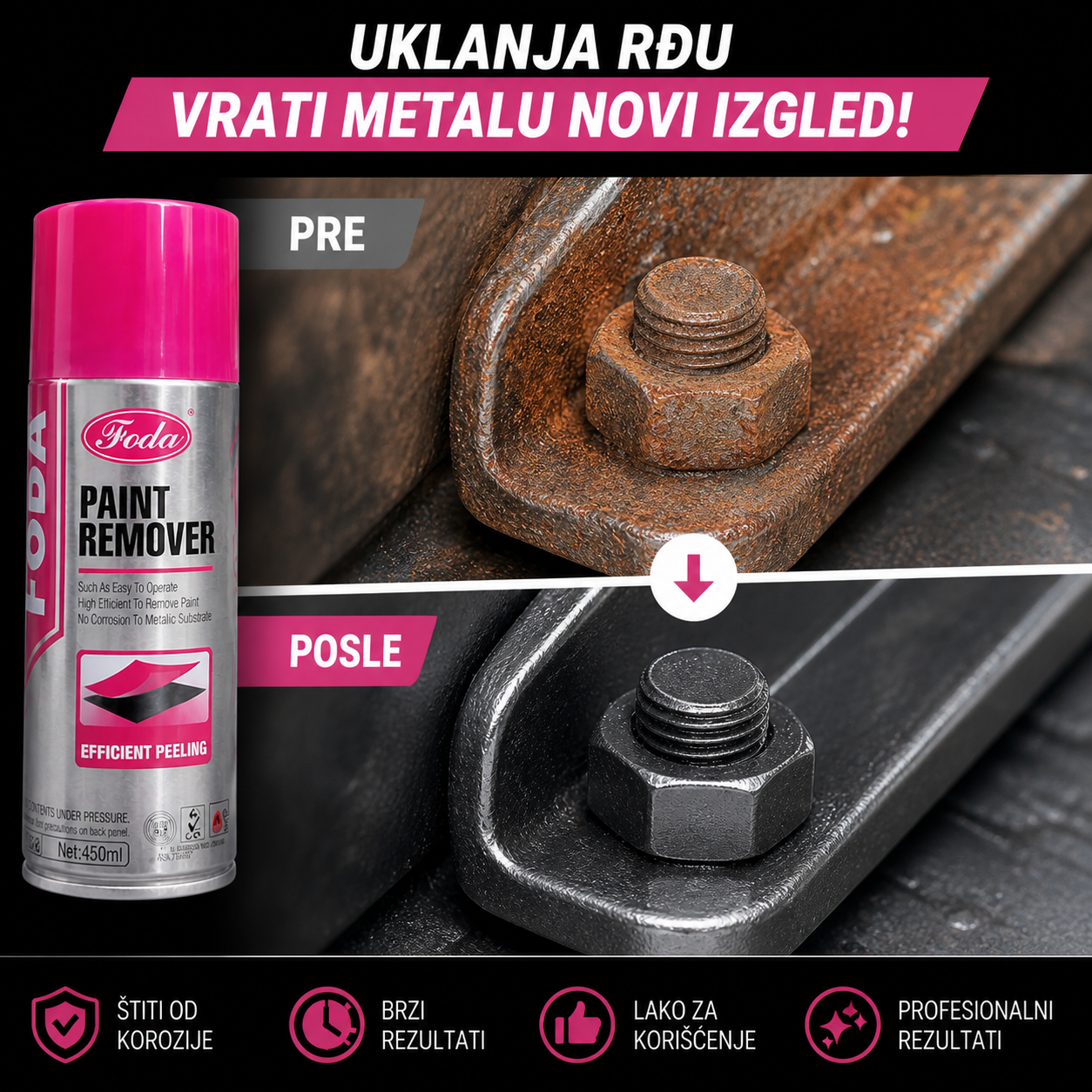 Rust-Buster - Sprej za uklanjanje rđe i boje