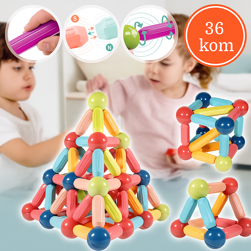 Magnetni set štapića i kugli