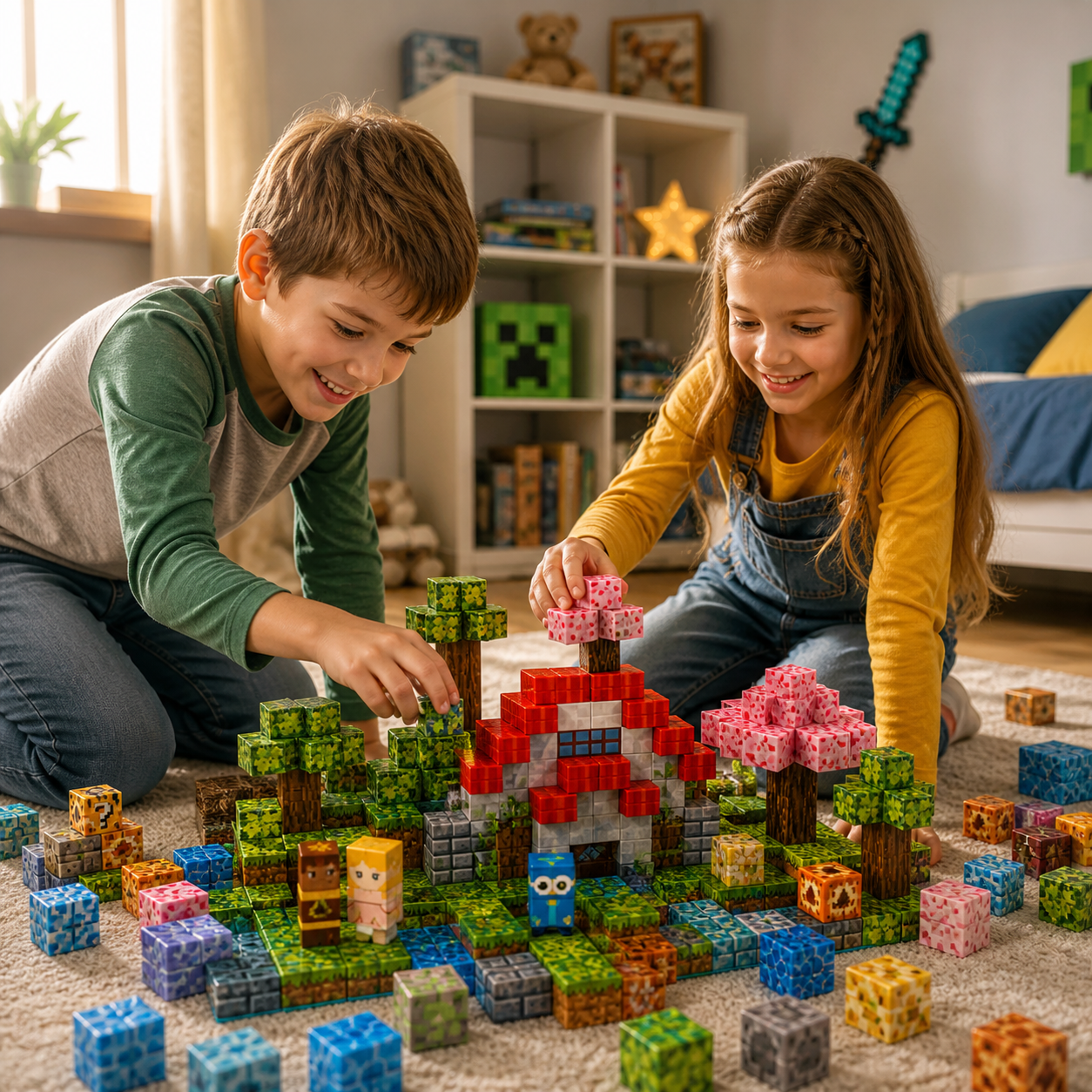 CRAFTBLOCK "Minecraft"- Magnetne 3D kocke